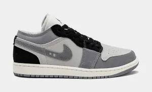 Air Jordan 1 Retro Low Craft Cement Grey Mens Basketball Shoes (Grey/Black)