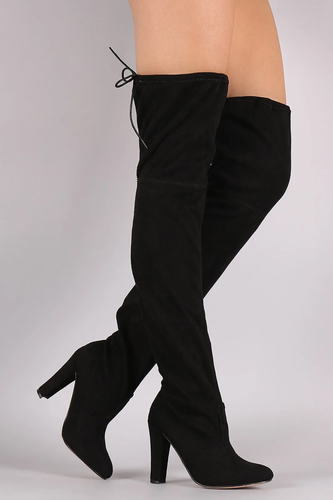 Aleese - Thigh High Tie Heeled Boot