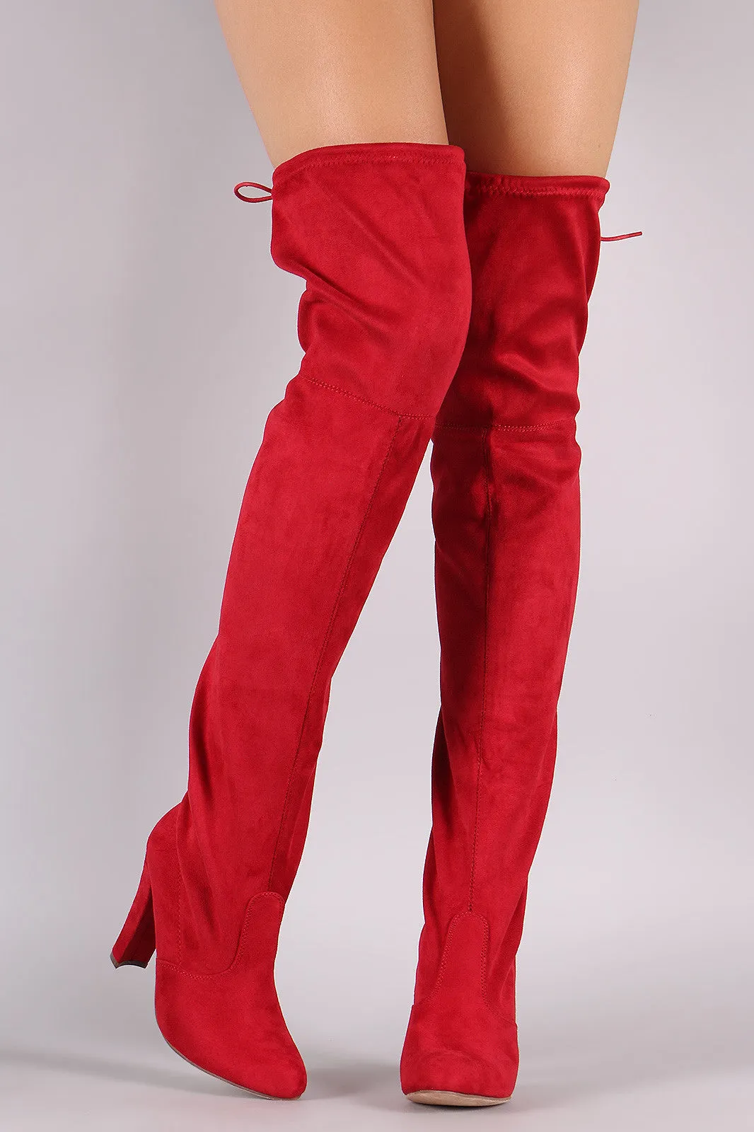 Aleese - Thigh High Tie Heeled Boot