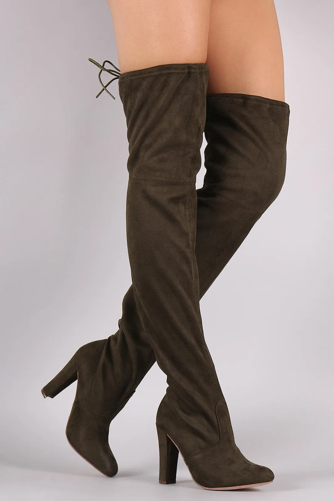 Aleese - Thigh High Tie Heeled Boot