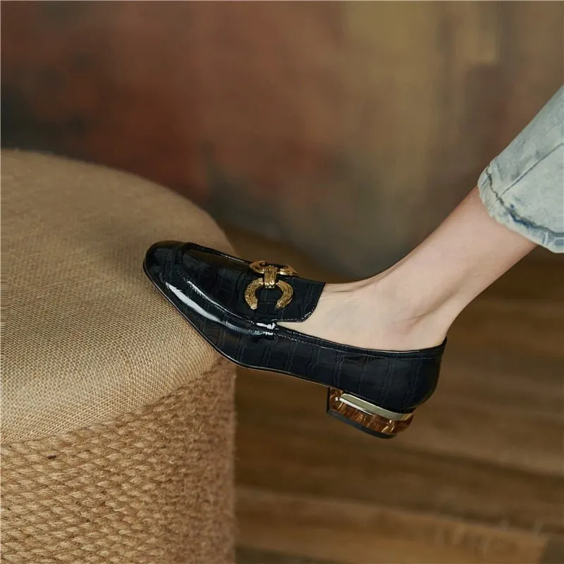 AlliGlam Slip-On Brogue Shoes