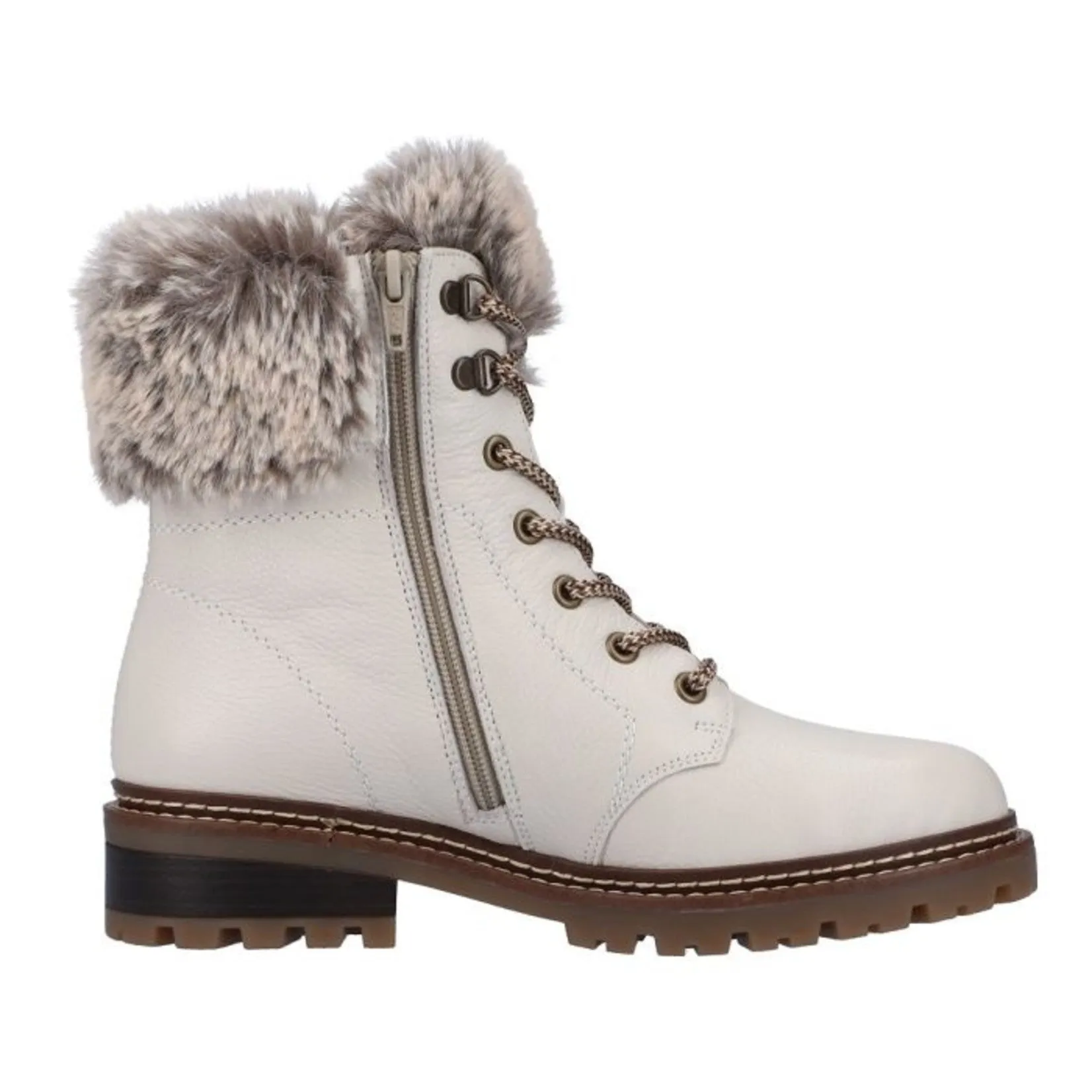 Alpine Off White Ankle Boots