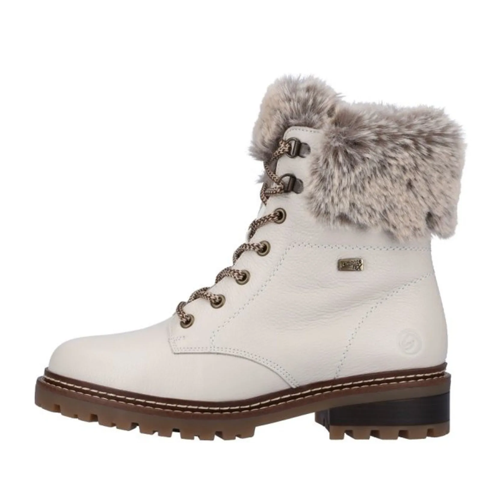 Alpine Off White Ankle Boots