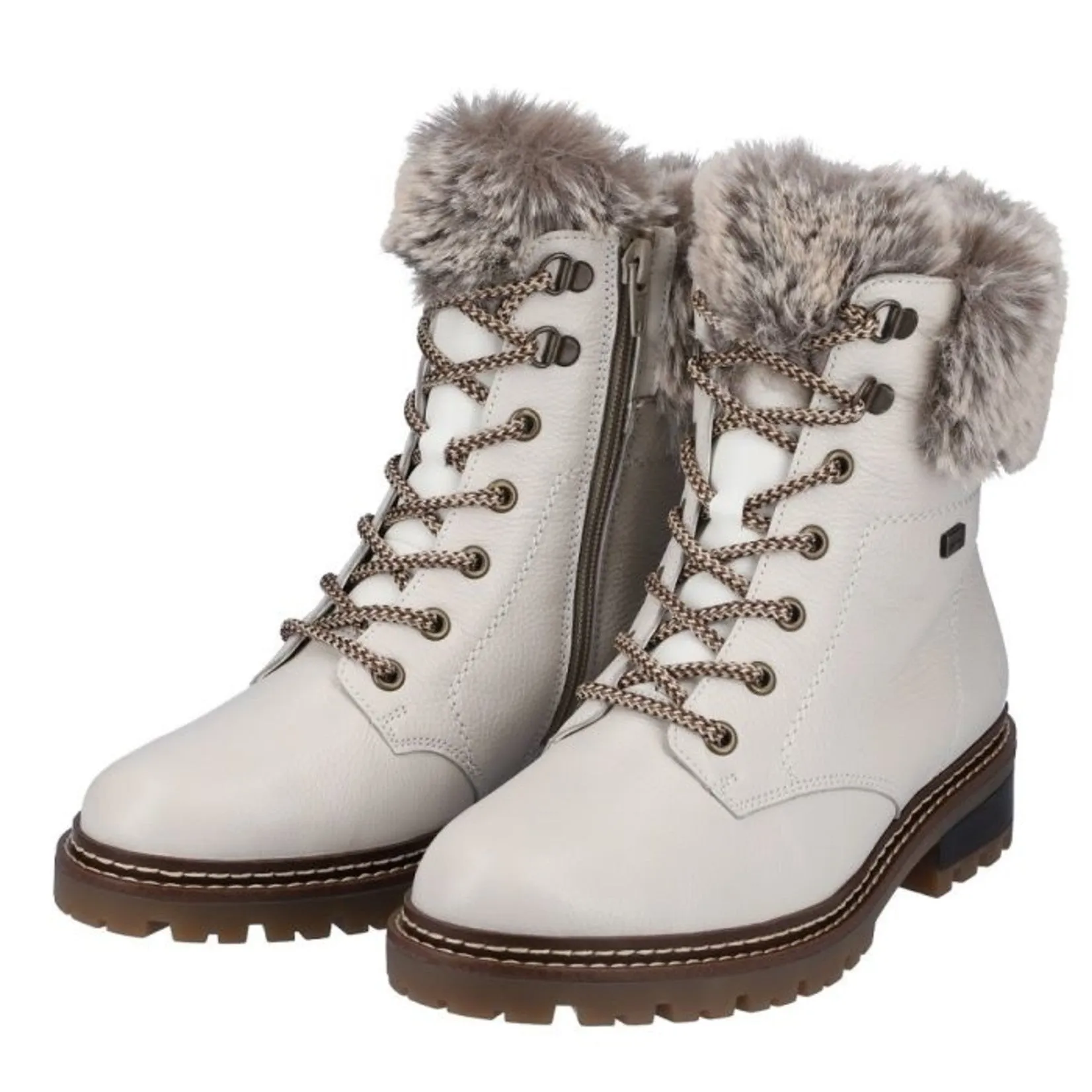 Alpine Off White Ankle Boots