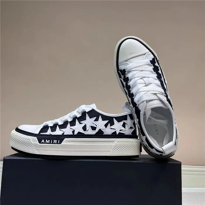 AMR Men Stars Court Low Black and White Sneakers-196