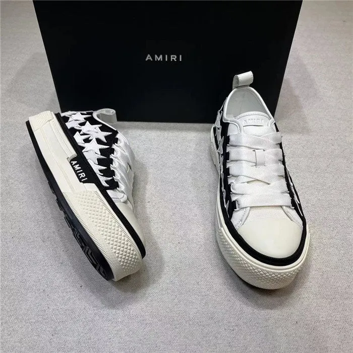 AMR Men Stars Court Low Black and White Sneakers-196