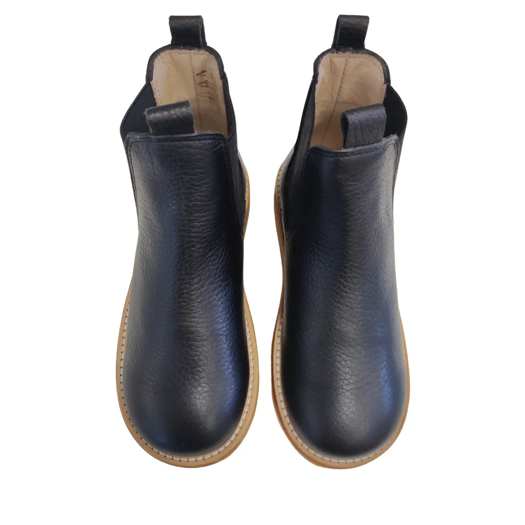 Angulus Black Pull On Chelsea Boot