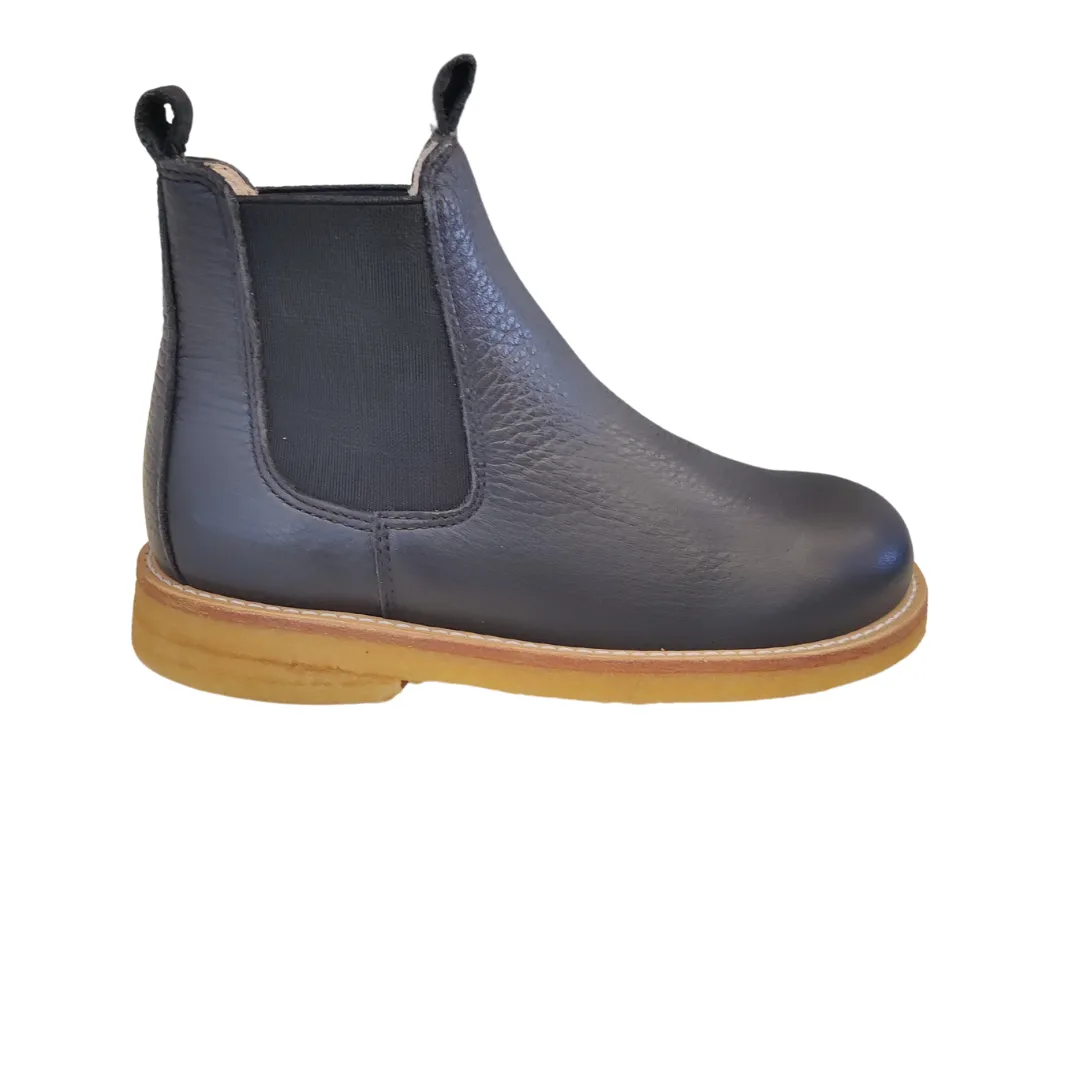 Angulus Black Pull On Chelsea Boot