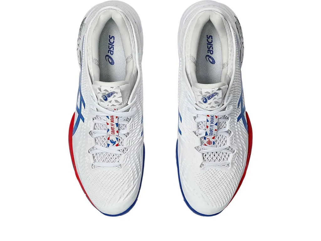 Asics Men's COURT FF 3 NOVAK  (White/ASICS Blue)