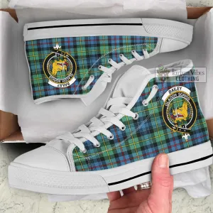 Bailey Ancient Tartan High Top Shoes with Family Crest