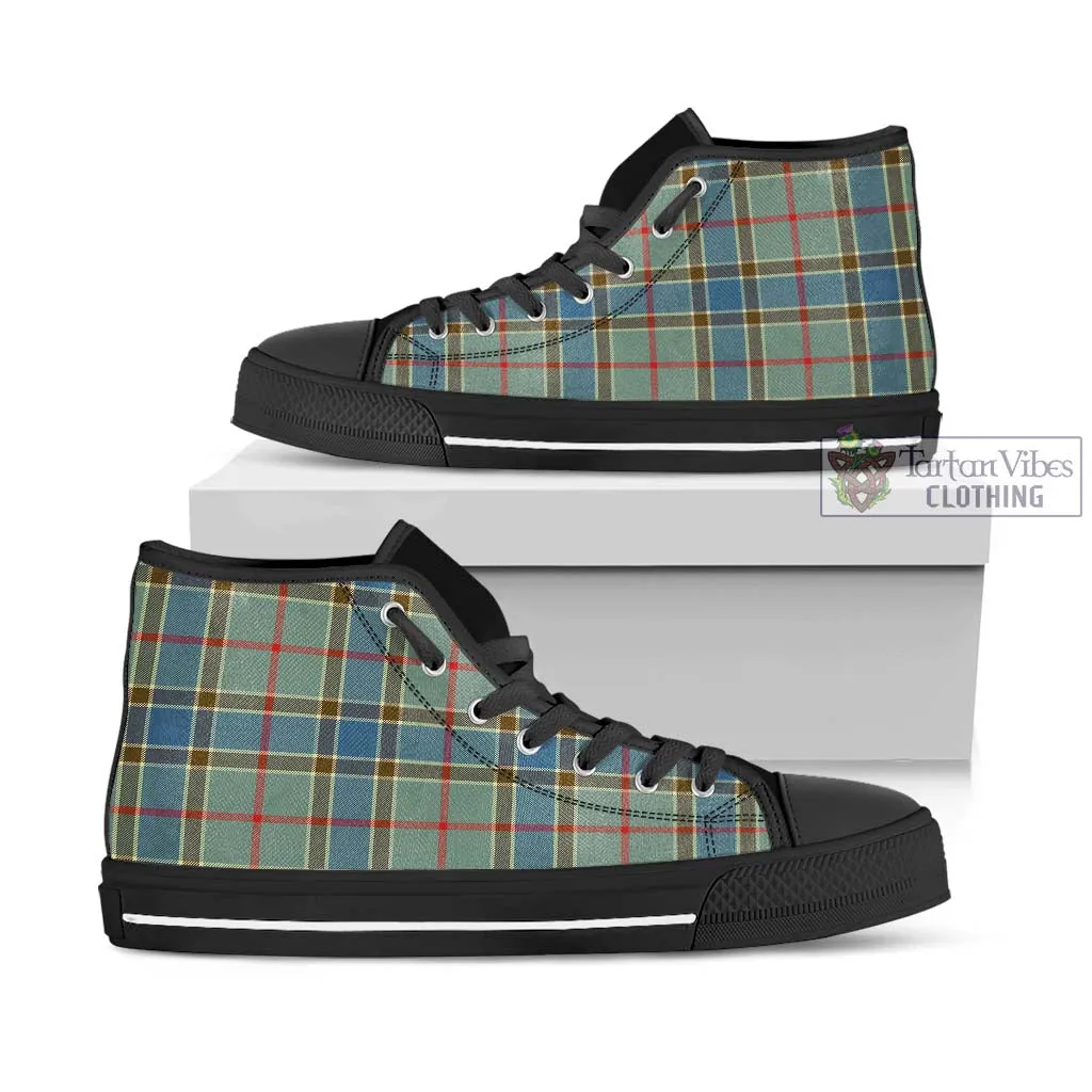 Balfour Blue Tartan High Top Shoes