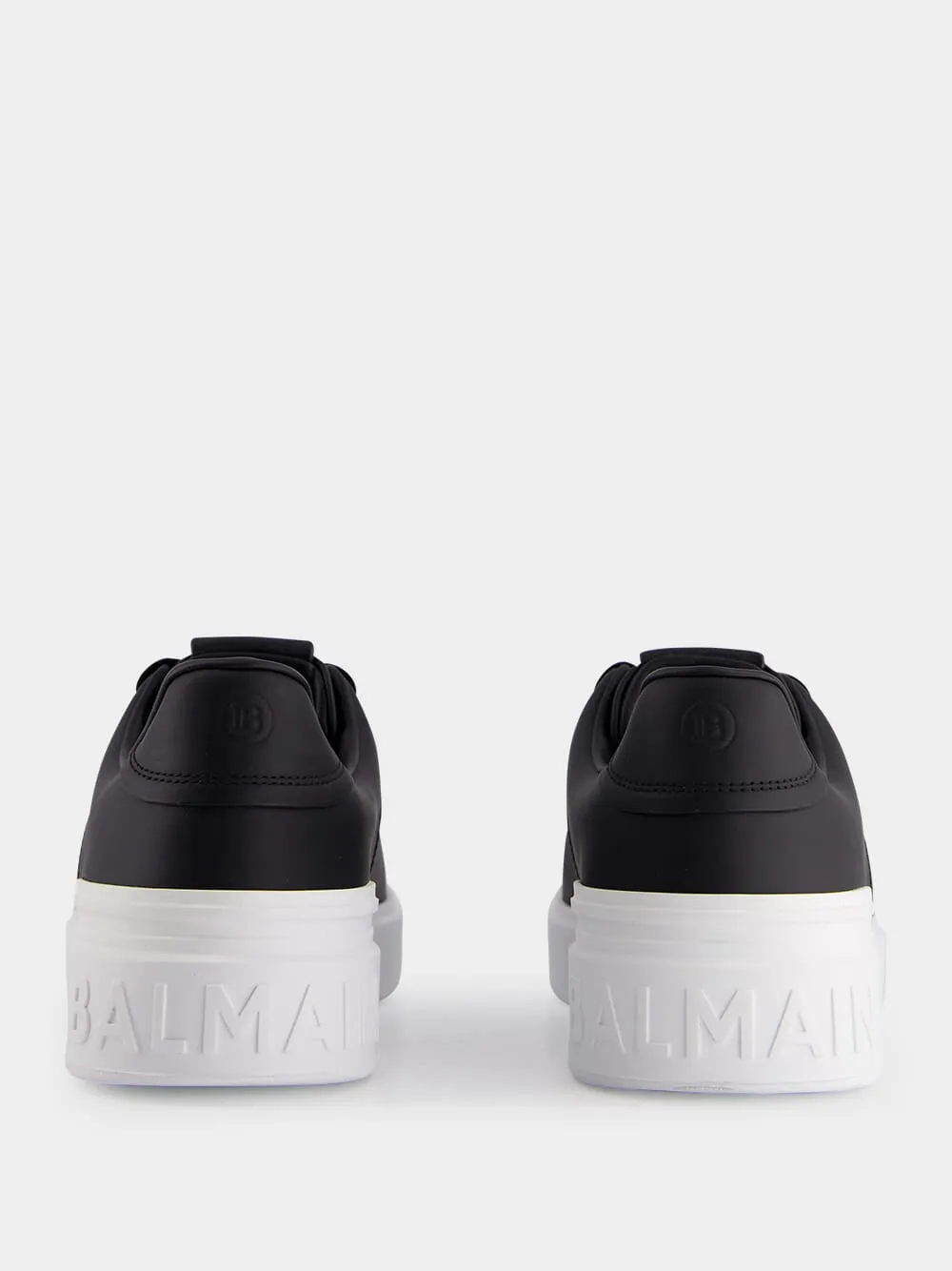 Black and White B-Court Leather Sneakers