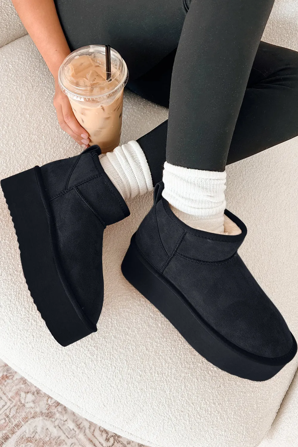 Black Suede Ankle Booties