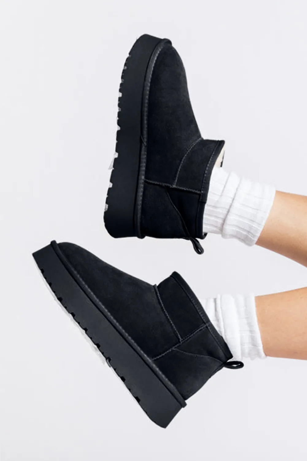 Black Suede Ankle Booties