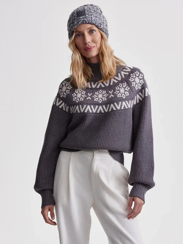 Bowen Fairisle Pullover Grey Marl