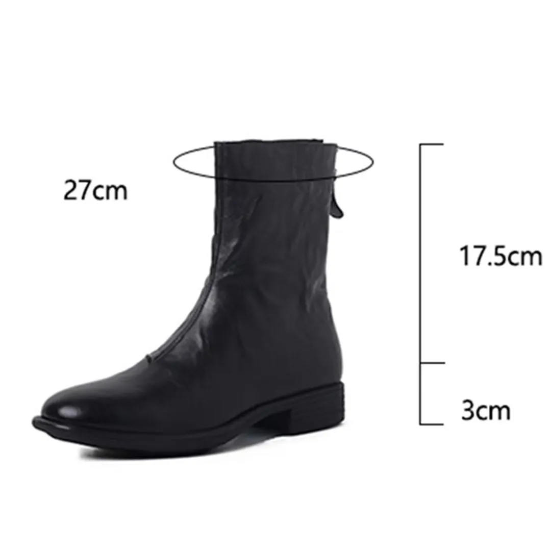 Casual Chic RoundToe Ankle Boots