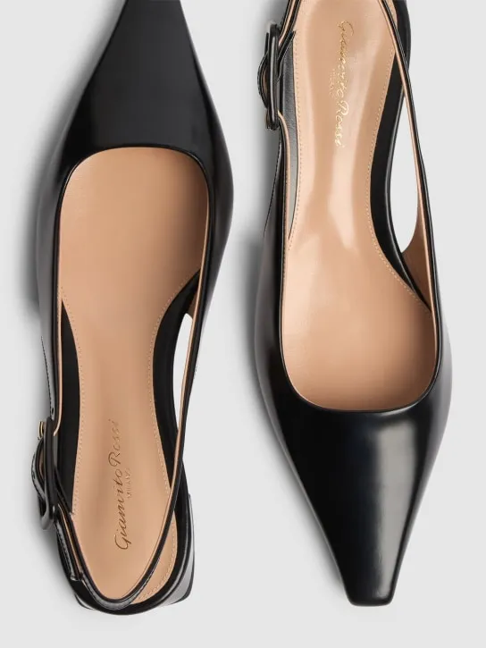 Gianvito Rossi   20mm Tokio leather slingback flats 