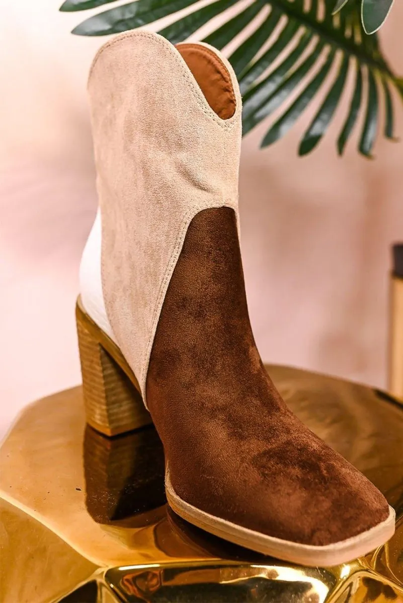 Hannah Suede Heeled Ankle Booties