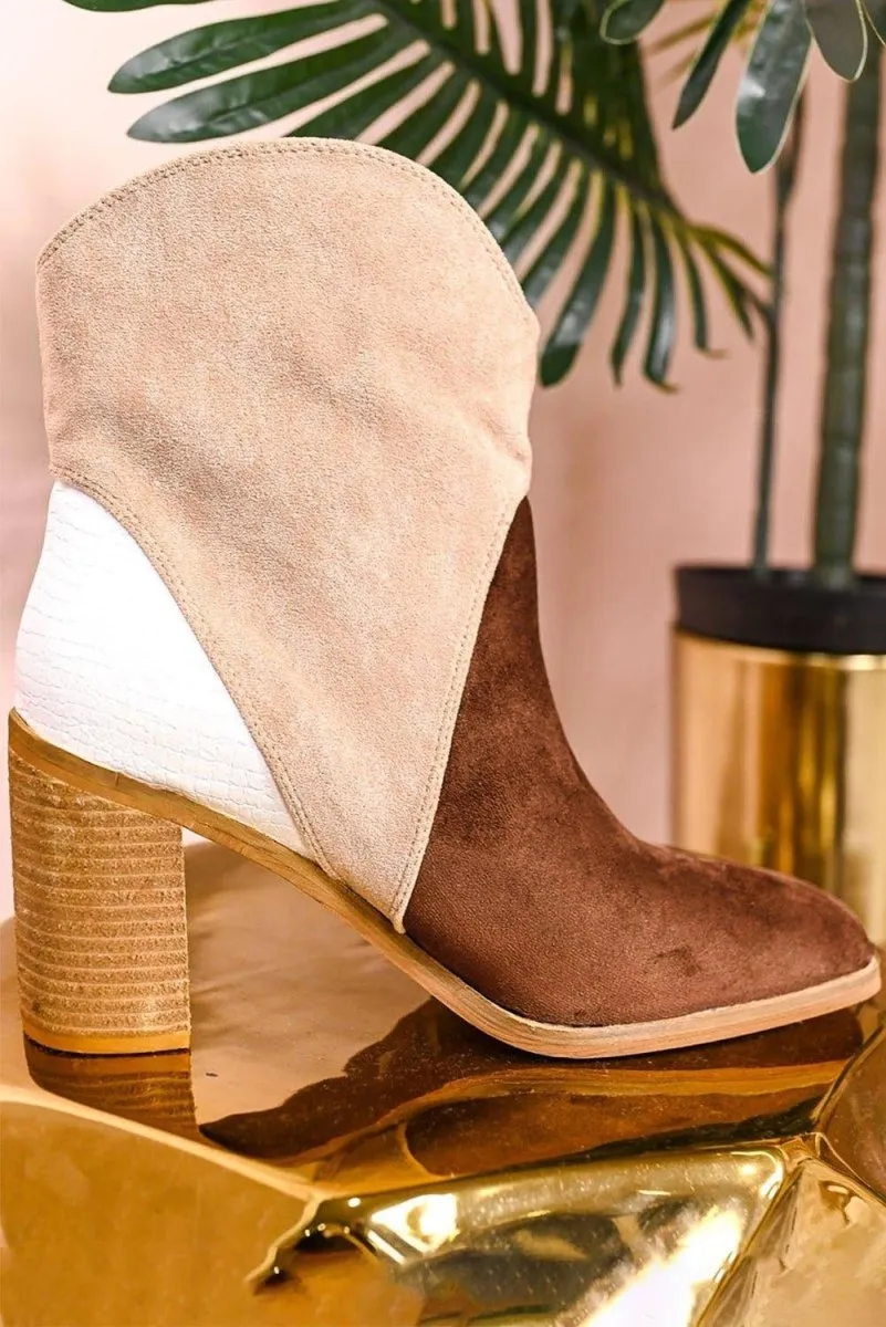 Hannah Suede Heeled Ankle Booties