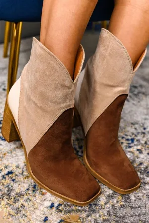 Hannah Suede Heeled Ankle Booties