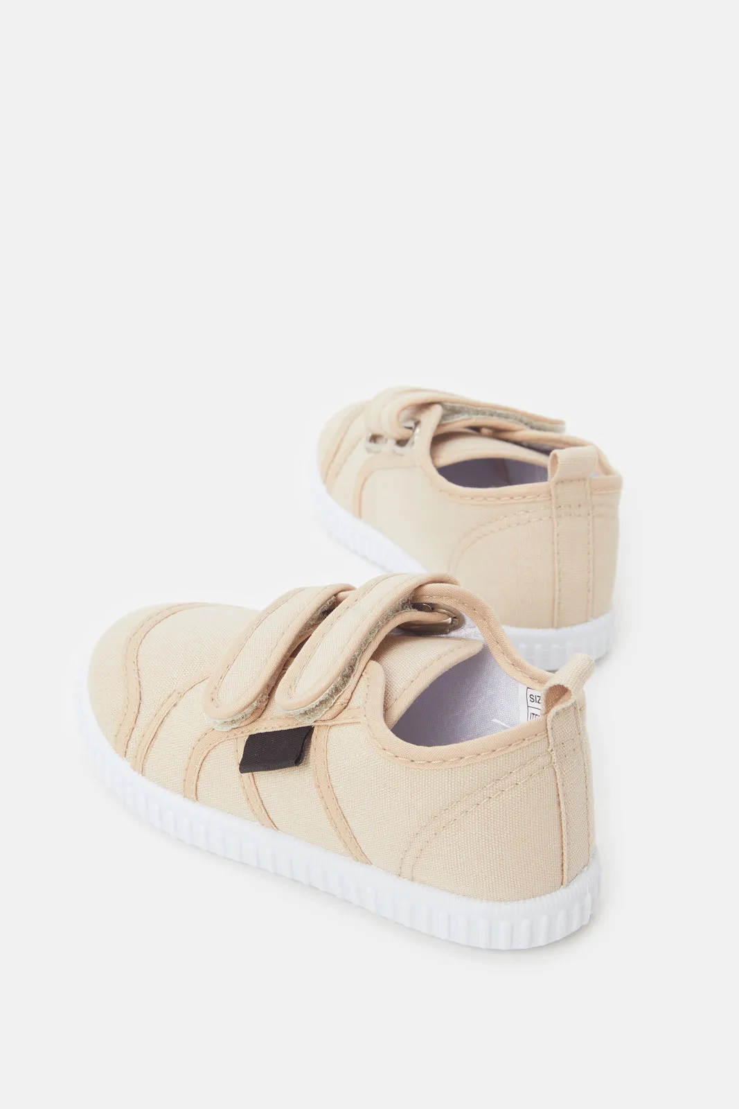 Infant Boys Beige Velcro Pumps