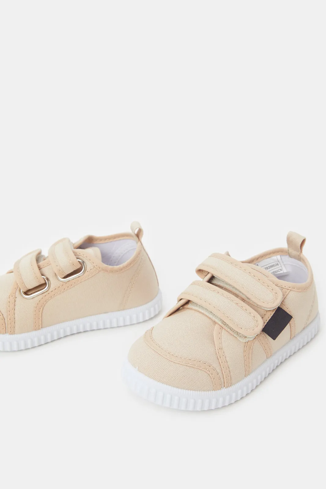 Infant Boys Beige Velcro Pumps