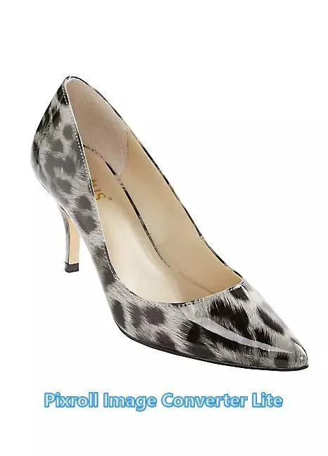 Lotus Ladies Leopard Print Court Shoes