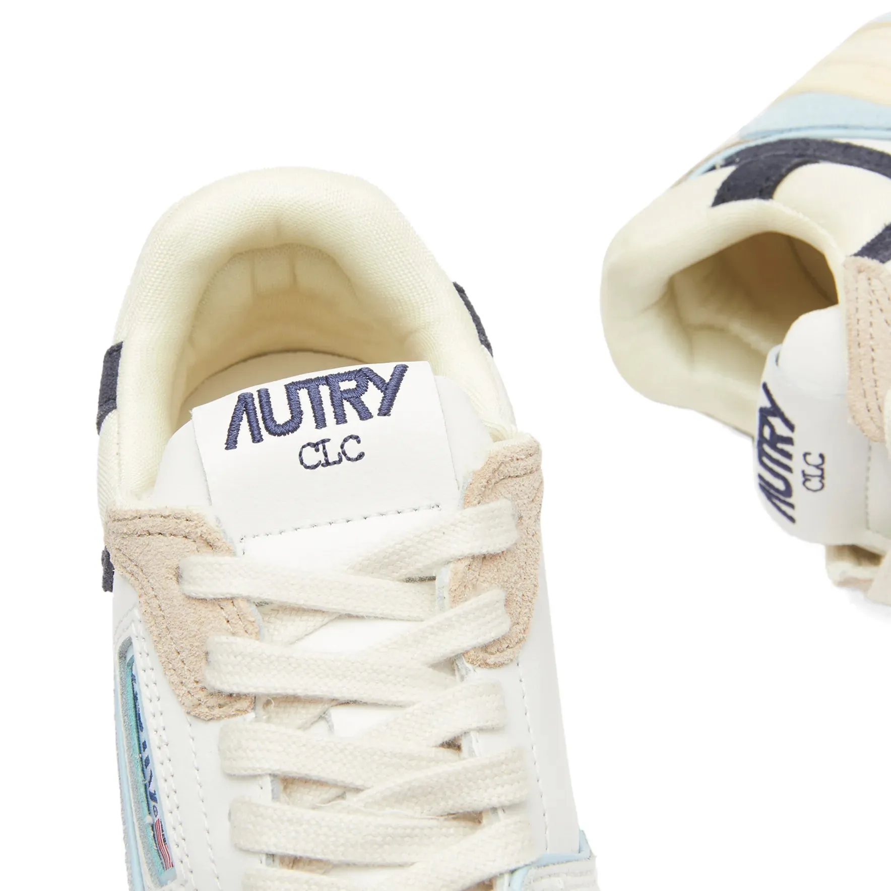 Low-top women's sneakers Autry CLC, white/beige/blue