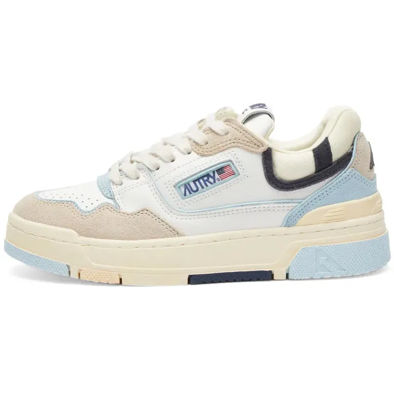 Low-top women's sneakers Autry CLC, white/beige/blue