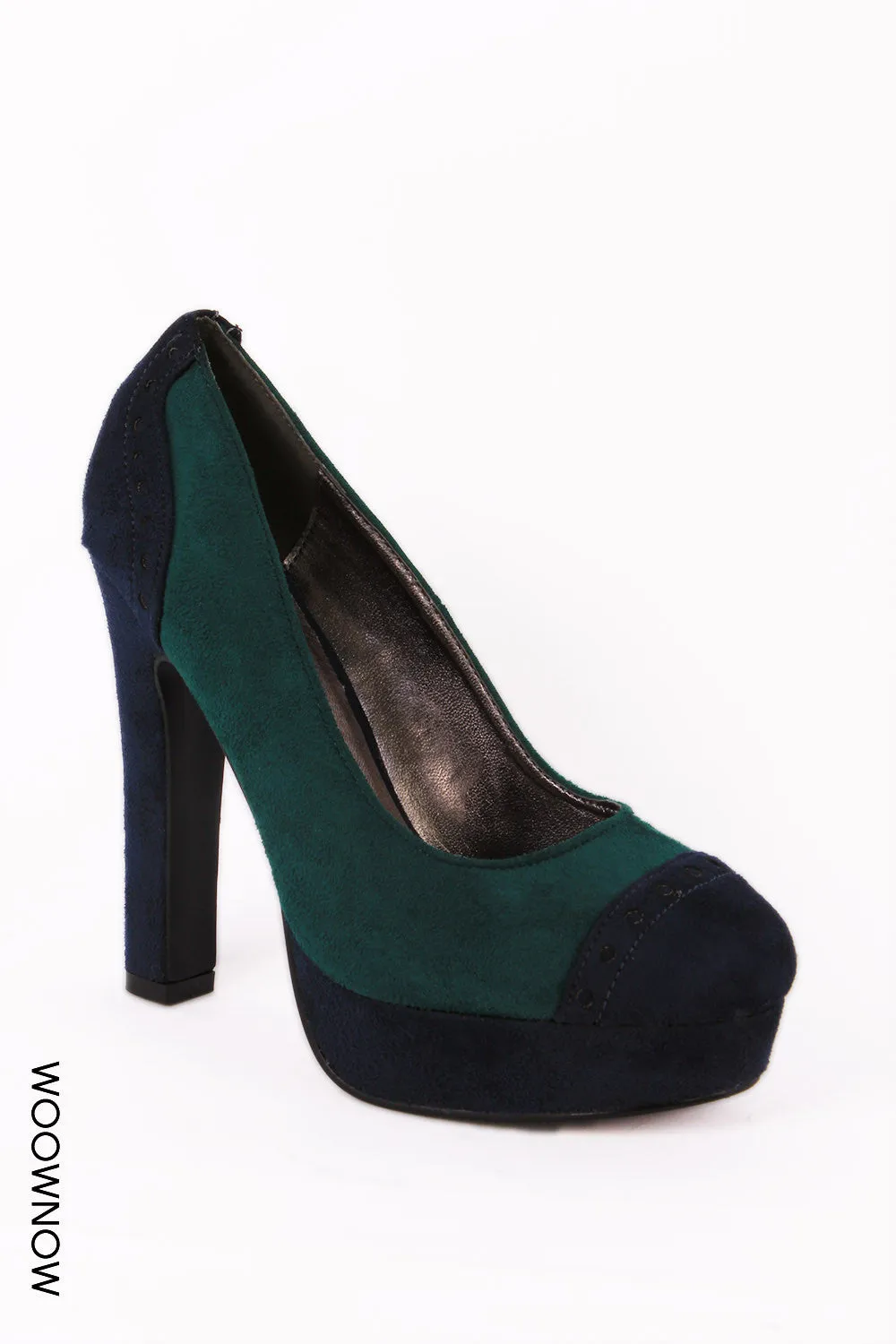 Mayfair Colour Block Platform Court Shoes