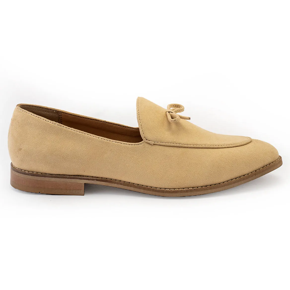 Monkstory Wyld Faux-Suede Slip-Ons – Pastel Beige