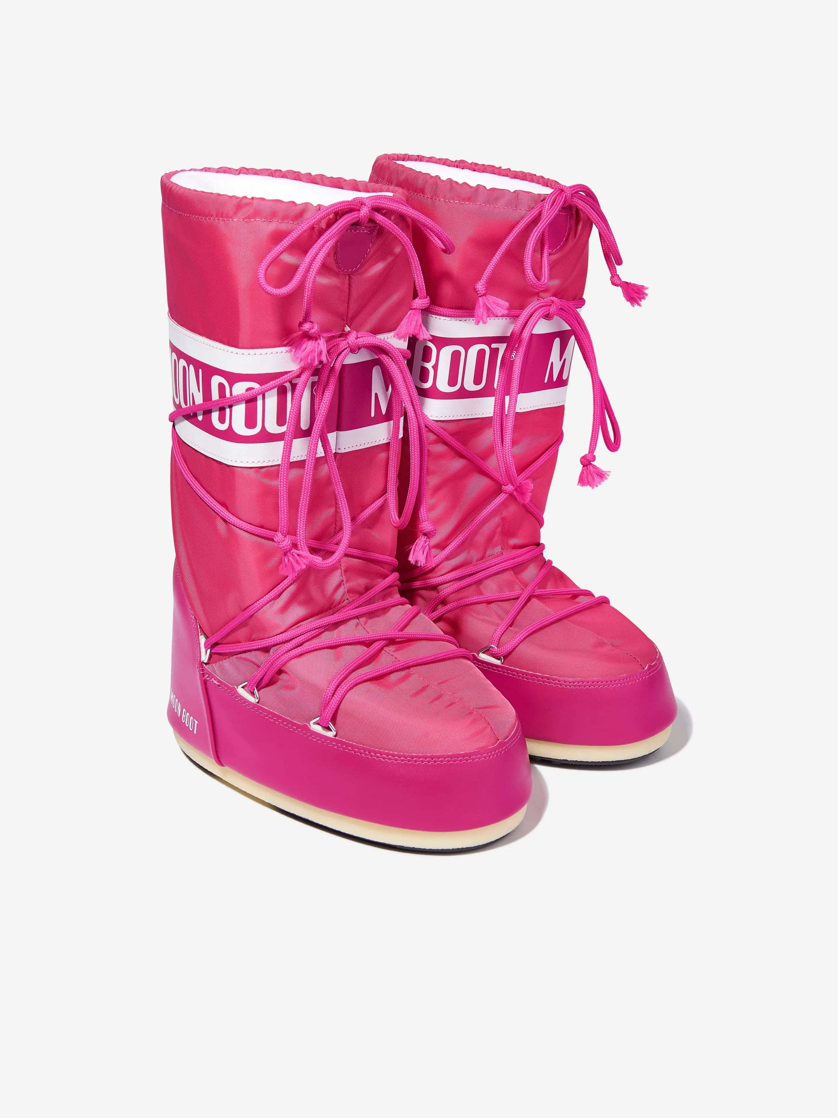 Moon Boot Girls Icon Nylon Snow Boots in Pink