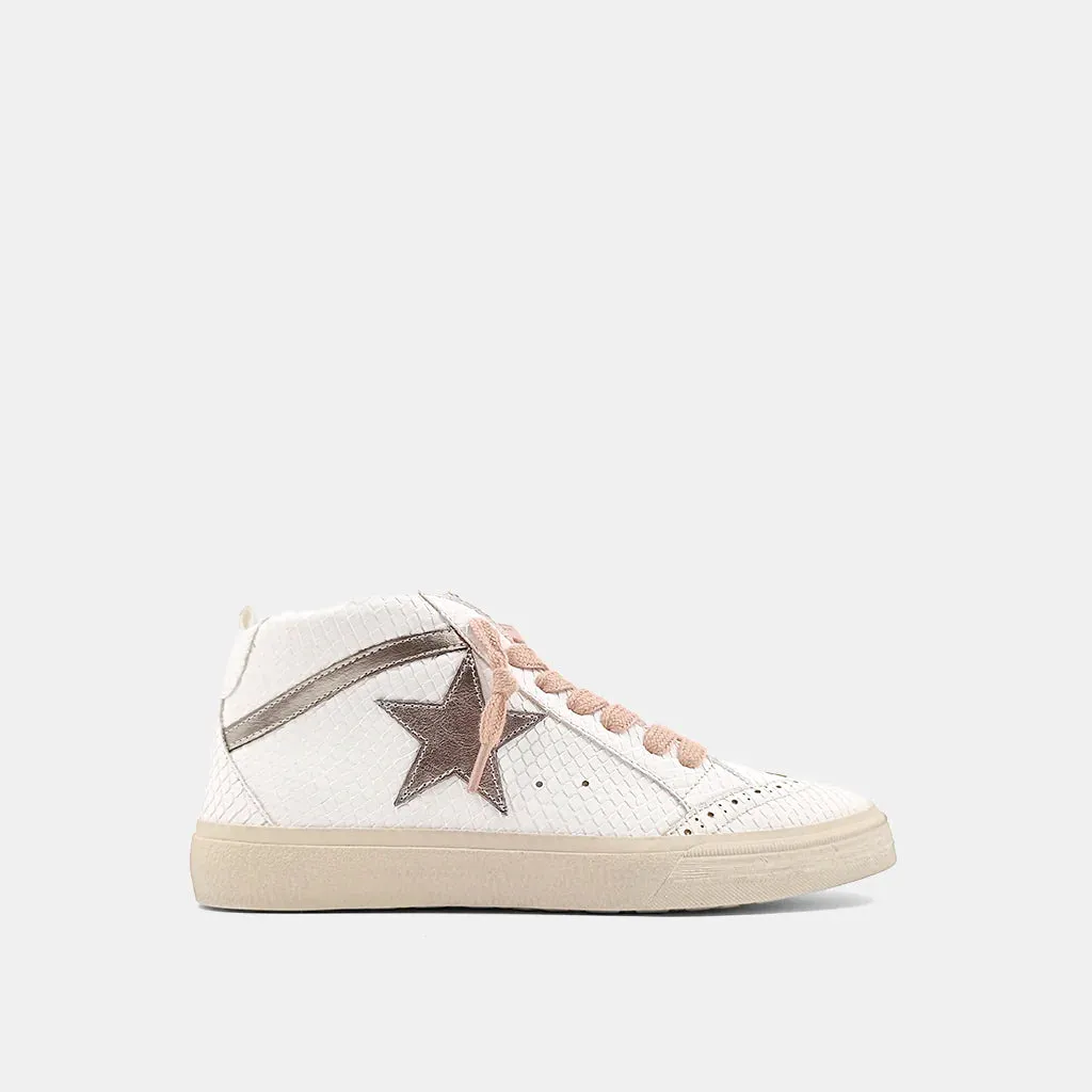 Paulina Bone Snake High Top Sneaker