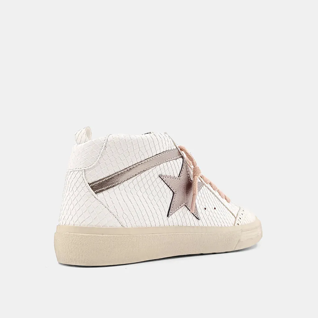 Paulina Bone Snake High Top Sneaker