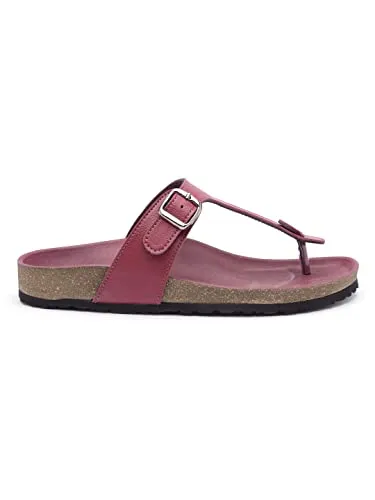 REFOAM OWRFMO-01(W) Women's Outdoor | Trendy | Stylish Maroon Synthetic Leather Casual Sandal