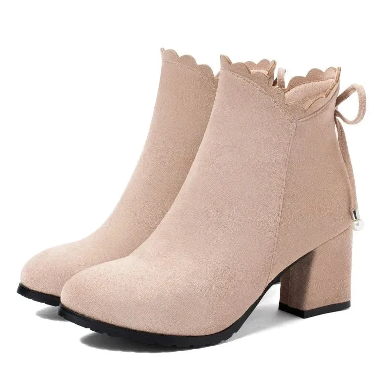 Ruffles Ankle Fall Women Boots