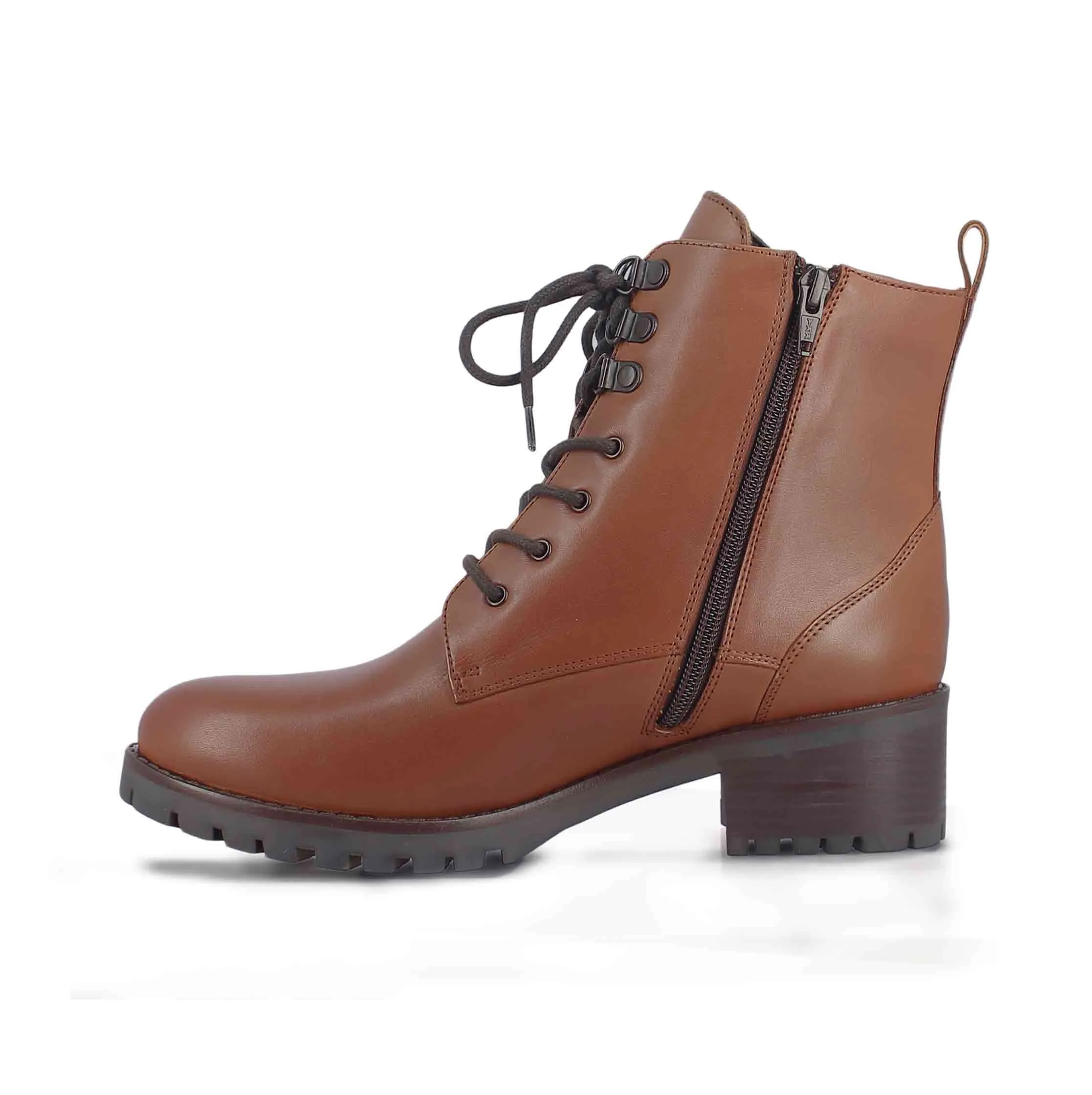 Saint Moira Tan Leather Lace up Ankle Boots