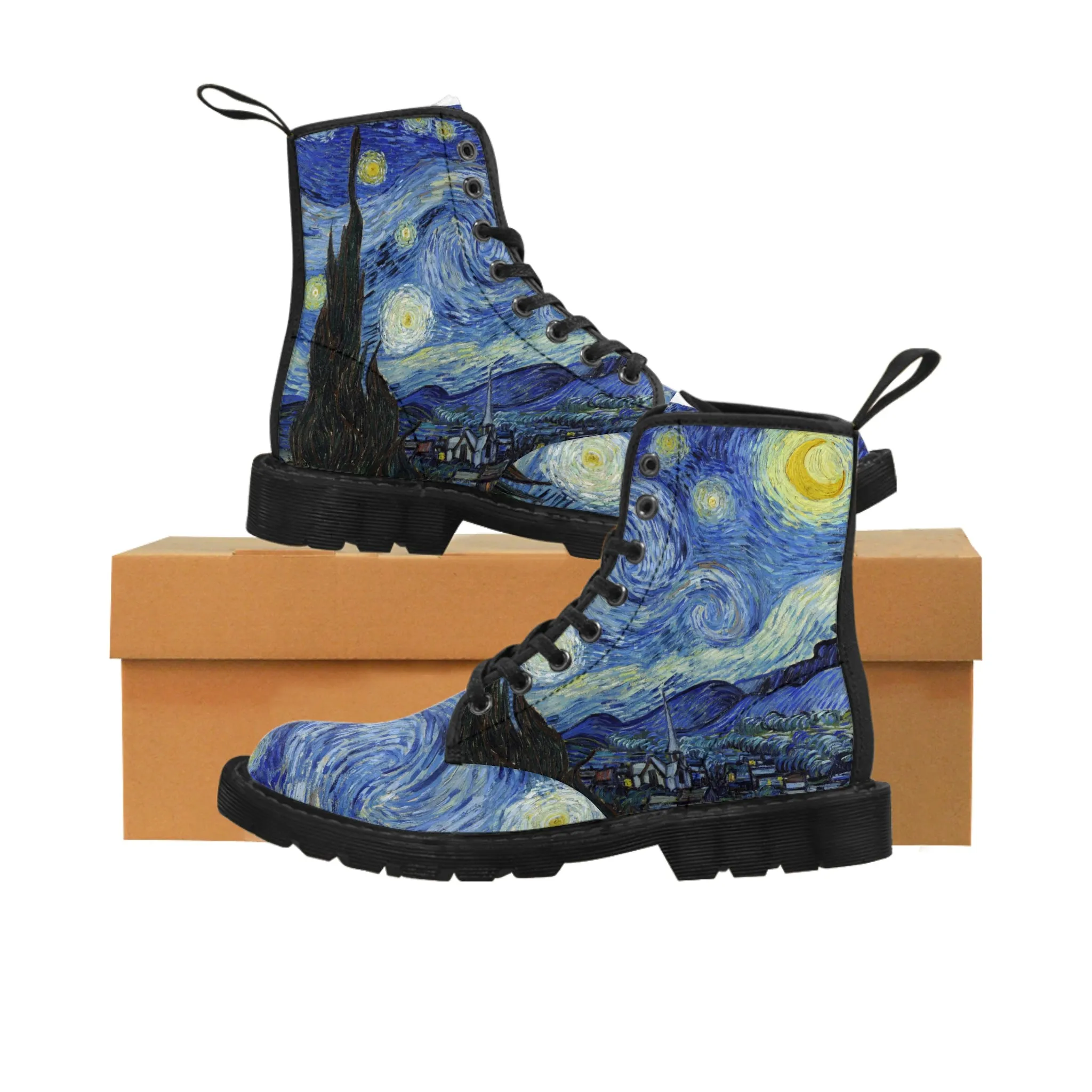 Starry Night Women's Canvas Boots