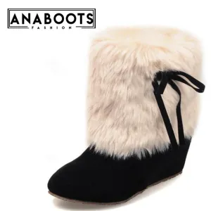 Sweet  Add Fur Snow Boots