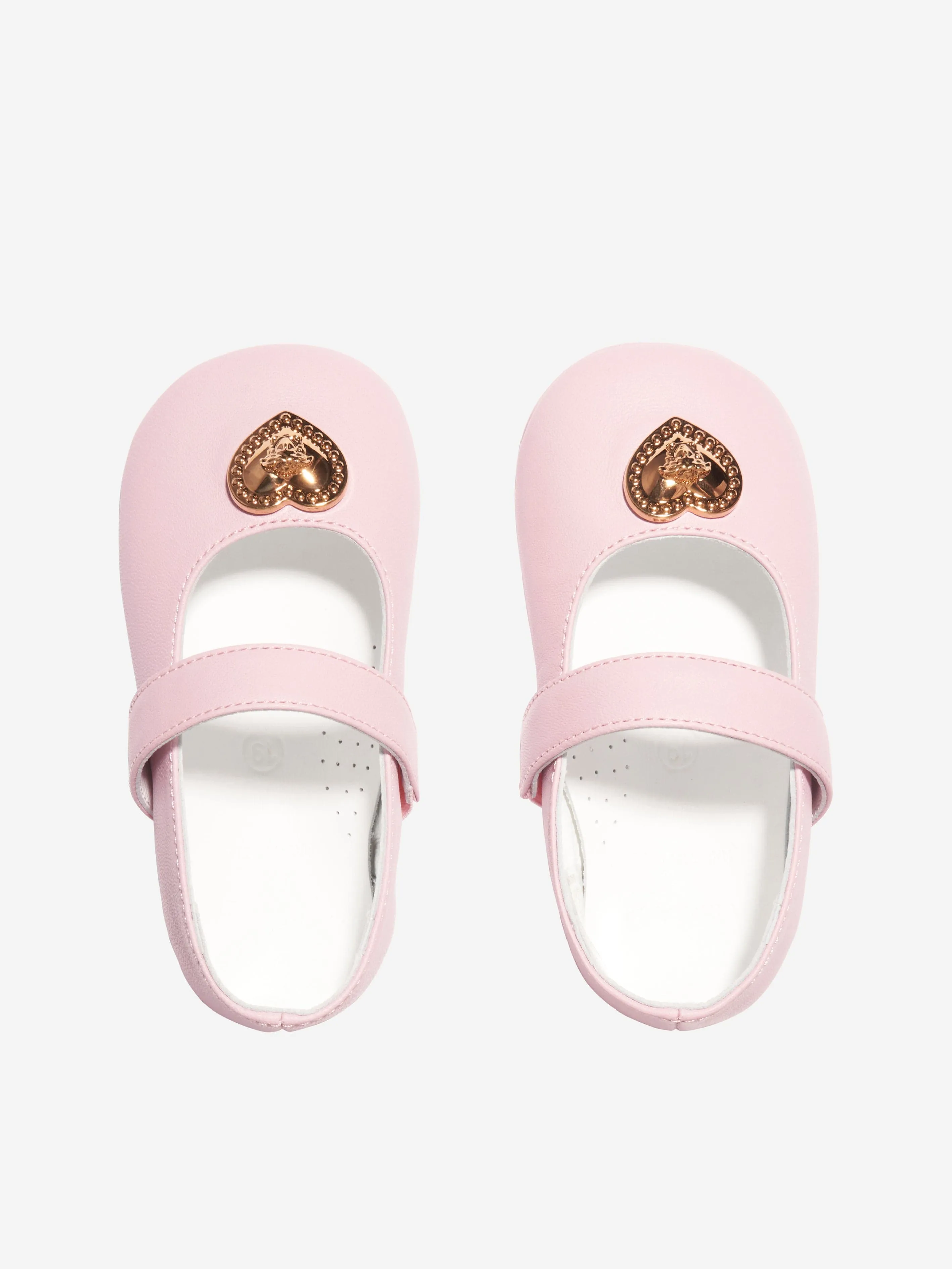 Versace Baby Girls Leather Pre Walker Shoes in Pink