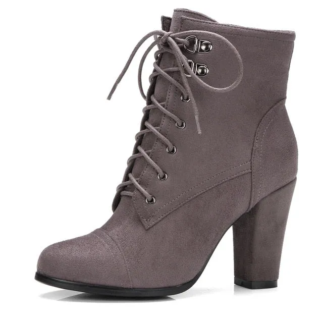 Vintage Spike High Heels Ankle Boots