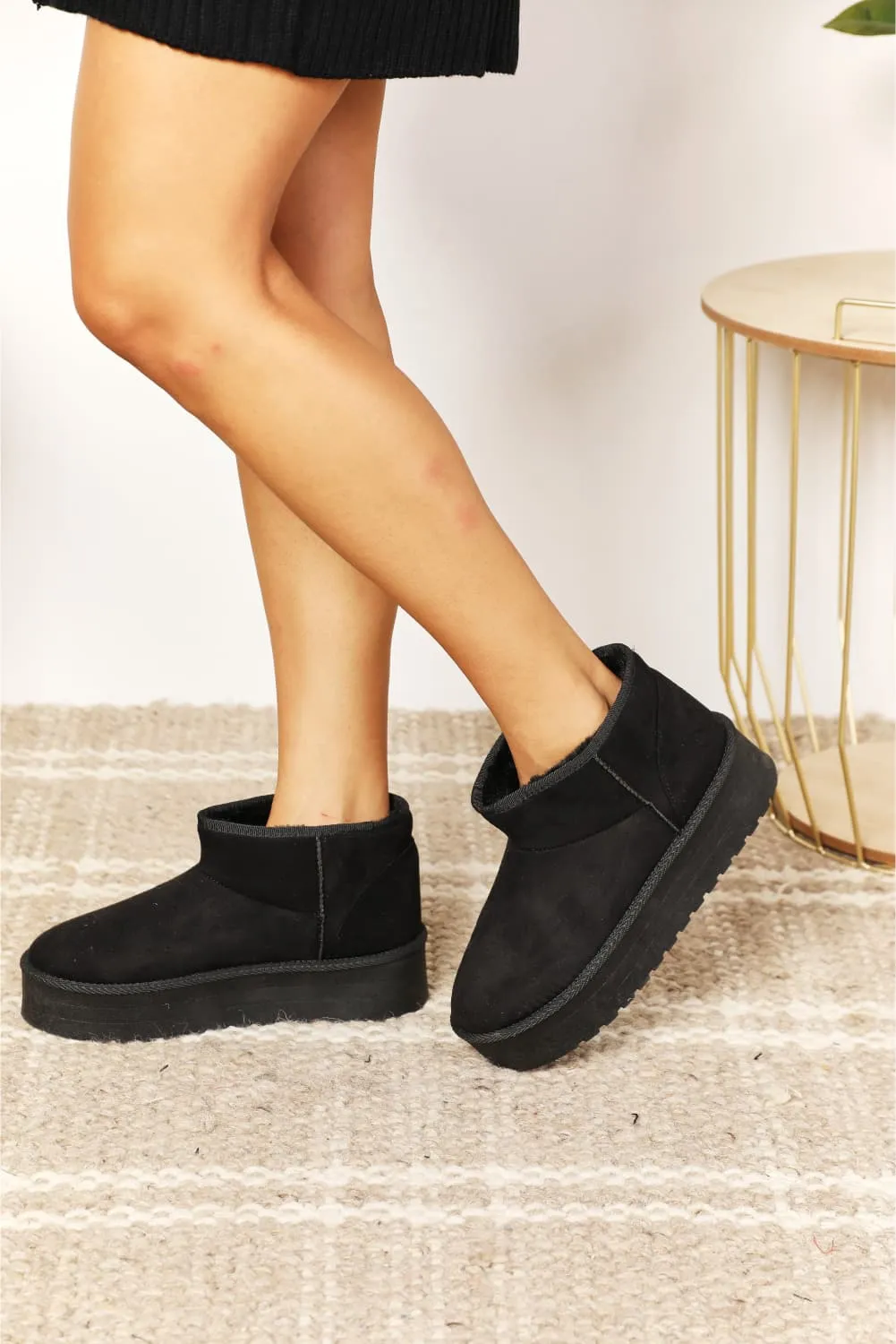 Women's Fleece Lined Mini Boots